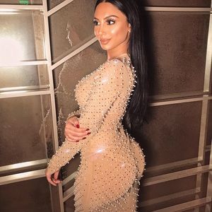 Beautiful rhinestone pearl gown!!!